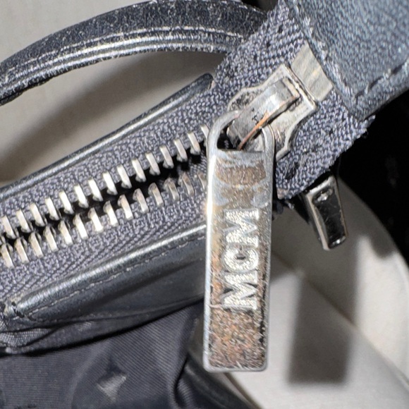 MCM Vintage Black Bag with Silver Accents